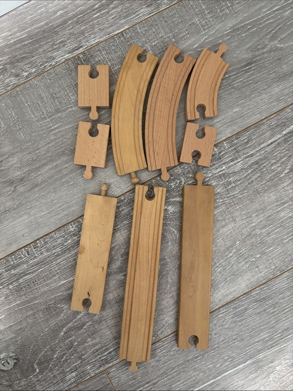Wooden Track - Set #9 - 9 Pieces - Picture 2 of 4